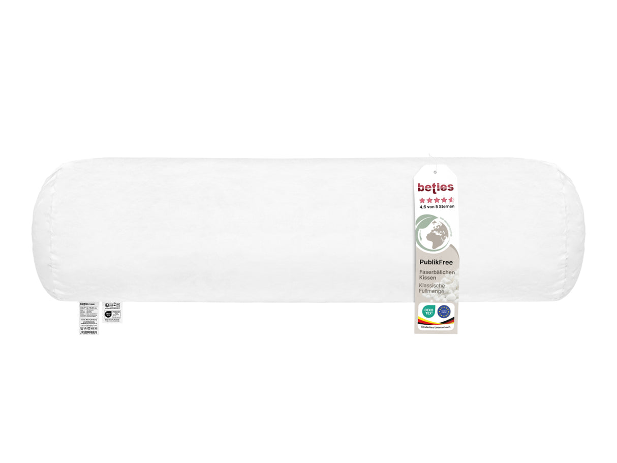 beties PublikFree Nackenrolle Sondergröße 13x50 cm– Polyesterflocken Innenkissen