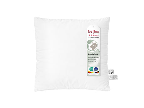 beties Publiksoft Daunenkissen Fuellkissen 60x60 cm Pflegeetikett Materialangaben