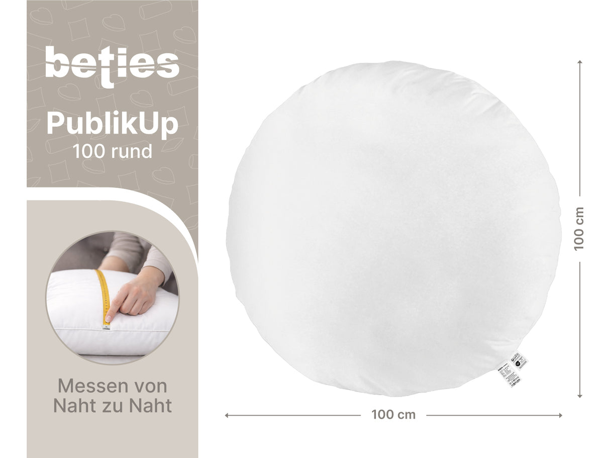  beties Publikup Bodenkissen Pouf rund 100 cm Masse 