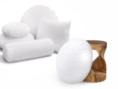 beties Publikup Bodenkissen Pouf rund 80 cm Groessenansicht neben einem Hocker