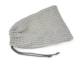Eisbeutel – Kuehlbeutel aus Waffelpique Leinen-Baumwoll-Mix – nordisches Design von beties aus der "PUR.NATURE" Serie. In der Farbe Nebel-grau.